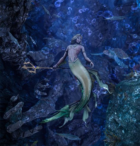 Fantasy character created by ethelgodehel. Beautiful tall merman in deep sea. He exhibits a gold color with green that matches his crown and trident. Merman Cc Sims 4, Merman Crown, Sims 4 Mermaid Cc Scales, Ts4 Mermaid Tail Cc, Sims 4 Expanded Mermaids, Sims 4 Island Living Cc Mermaid, Sea Crown, Evil Mermaids, Mermaid Man