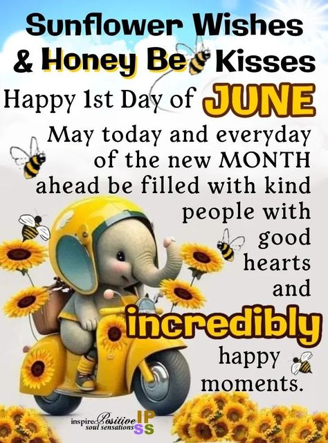 June Prayers, Happy First Day Of June, Skull Quote, Days And Months, June 1st, Morning Blessings, 1st Day, Good Heart, New Month