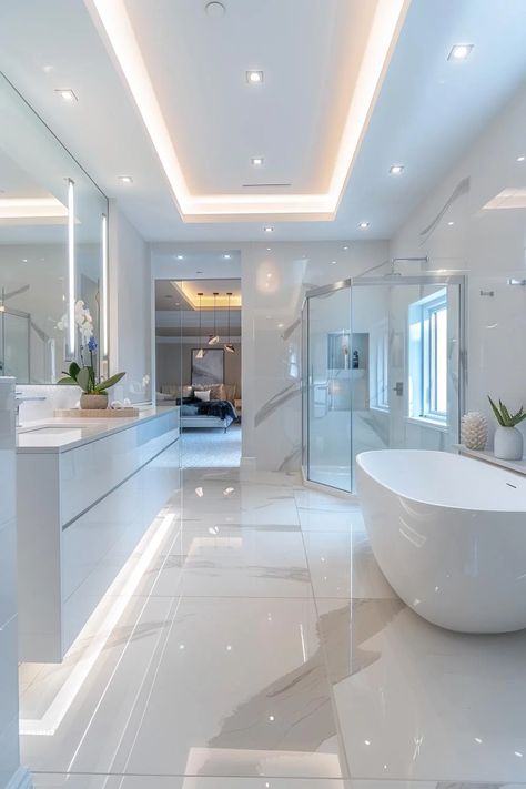 Big Luxury Bathroom, Luxury Bathroom Master Baths Modern, Luxurious Bathroom Ideas, Bathrooms Luxury Modern, Dream Bathroom Luxury, Luxury Bathroom Master, Dream Bathrooms Luxury, Luxury Bathroom Ideas, Bathroom 2024