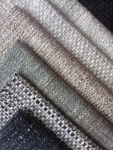 JAB coastal textures color story, clockwise from top right: Belgravia/093, Frozen Secrets/071, Hampstead/070, Frozen Secrets/073, Belgravia/091, Hampstead/091, Frozen Secrets/095 #Texture #Chunky #JAB Upholstery Textile Moodboard, Coastal Textures, Fabric Store Design, Fabric Photography, Blue And White Fabric, Modest Dresses Casual, Winter Vest, Rug Texture, Color Story