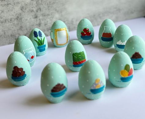 12 hand  Painted  Nowruz egg. Each egg is symble of haftseen item coming in a beautiful packaging .  Best gift  Made In USA  Thank you  for visiting my shop . If you  have any questions don't hesitate to ask .  I can send you more pictures and videos if you like . ❌NOTE : ❌ please understand that all items are handmade and may have minor imperfections by nature . Thank you  Suzan Nowruz Eggs, Egg Painting, Beautiful Packaging, Fine Art Ceramics, Best Gift, Picture Video, Persian, Made In Usa, Egg