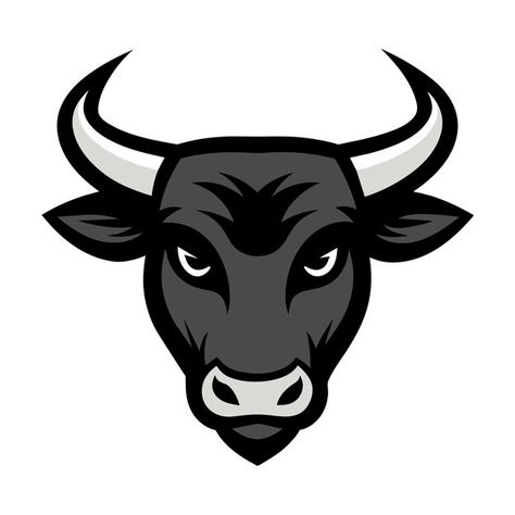 Vector a bull with a black face and horn... | Premium Vector #Freepik #vector Bull Face, A Bull, Premium Vector, A Black, Horn, Graphic Resources, Spain, Collage, Bracelet