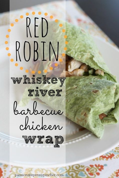 Red Robin Recipes, Bbq Chicken Wraps, Passionate Penny Pincher, Chicken Wrap Recipes, Chicken Wrap, Cooking Bacon, Penny Pincher, Red Robin, Barbecue Chicken