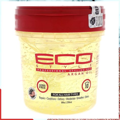 Ecoco Eco Style Gel - Argan Oil - 100% Pure Olive Oil - Promotes Healthy Hair - Nourishes And Repairs Hair - Long-Lasting Shi Eco Styling Gel, Eco Gel, Oil Gel, Argan Tree, Moroccan Argan Oil, Styling Cream, Styling Gel, Orange Oil, Hair Cream