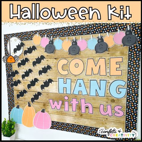 Halloween Employee Board, Fall Bulletin Boards For Elementary, October Bulletin Board Ideas, Halloween Bulletin Board Ideas, Bulletin Board Halloween, Fall Bulletin Board Ideas, Reading Bulletin Board, October Bulletin Boards, Halloween Classroom Door