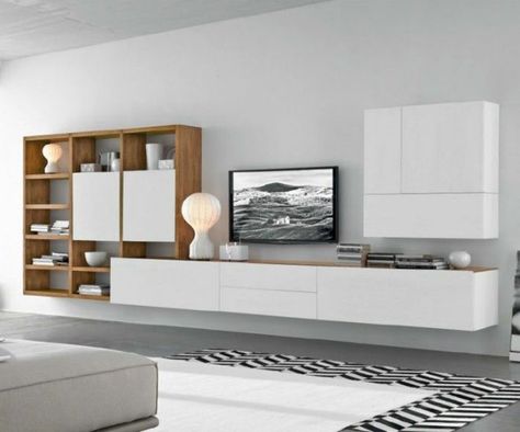 IKEA Wohnwand BESTÅ - ein flexibles Modulsystem mit Stil                                                                                                                                                                                 More Ikea Wall Units, Ikea Wall, Ikea Living Room, Ikea Besta, Tv Wall Unit, Living Room Tv Wall, Living Room Tv, Tv Room, Wall Unit