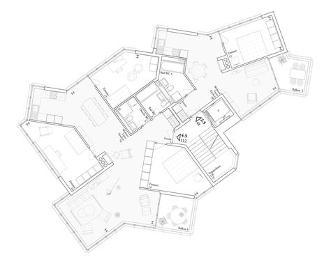 Scheidegger Keller . hottingen housing . zurich (6) Eden Australia, Arch House, Floor Plan Drawing, Plan Drawing, Site Plan, Architecture Plan, Zurich, Architecture Model, House Floor Plans