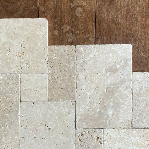 CERAMICA SENIO on Instagram: "Our Classic unfilled/tumbled medium Travertine French pattern 

ST8A101/MEDFP/TB" French Pattern Travertine Pool, French Pattern Travertine Bathroom, French Pattern Travertine, Cream Travertine, Travertine Patio, Ivory Travertine, Screened Porch Designs, French Pattern, Porch Design