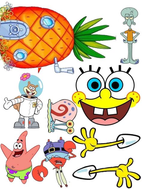 Spongebob Cake Topper Printable, Spongebob Cake Topper, Construction Signs Printable, Cake Designs For Kids, Spongebob Cake, Spongebob Birthday Party, Photo Cake Topper, Birthday Sheet Cakes, Spongebob Party