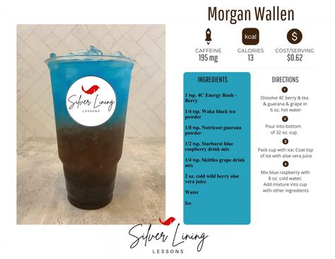 Morgan Wallen – Silver Lining Lessons Silver Lining Lessons, Grape Drink, Raspberry Drink, Tea Blends Recipes, Fancy Water, Energy Tea Recipes, Tea Recipes Diy, Flavored Water Recipes, Loaded Teas