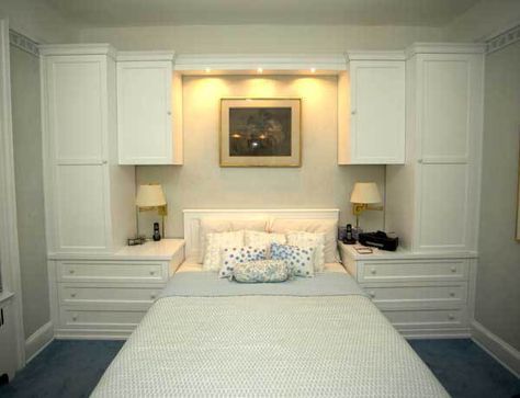 Gothic Cabinet Craft - CUSTOM - White Built-In Wall Unit With Bed, PLEASE CONTACT US FOR MORE INFORMATION ABOUT OUR CUSTOM WORK (http://www.gothiccabinetcraft.com/custom-white-built-in-wall-unit-with-bed/) Built In Wall Units, Bedroom Wall Units, Bedroom Built Ins, Bedroom Hacks, Smart Tiles, Bedroom Cabinets, Build A Closet, Bedroom Wardrobe, Trendy Bedroom