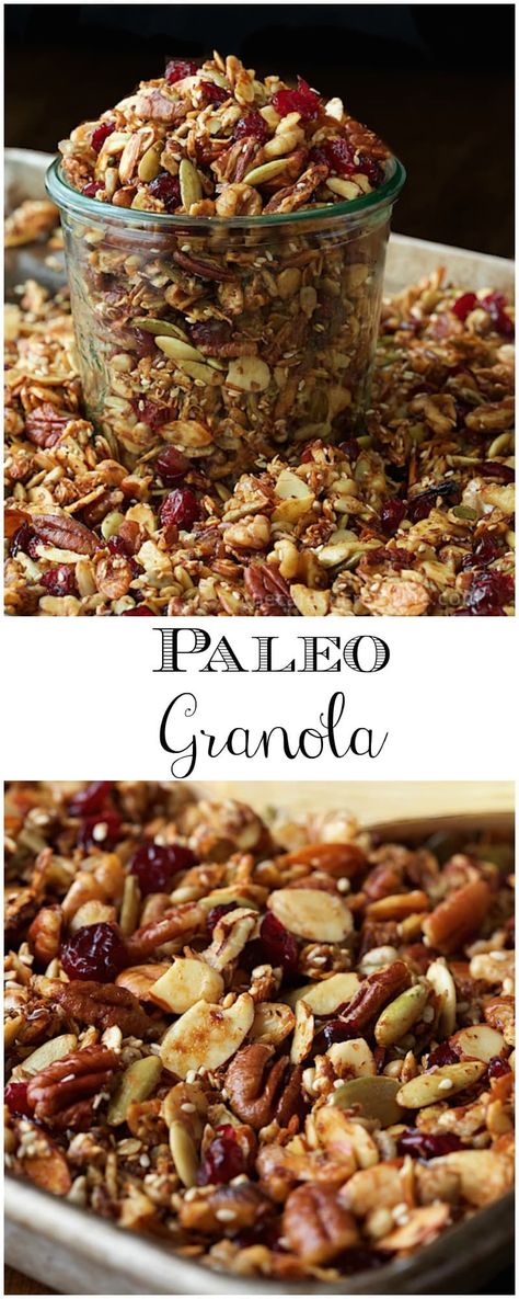 Paleo Menu, Paleo Granola, Paleo Snack, Healthy Nuts, Granola Breakfast, Paleo Diet Recipes, Paleo Snacks, Granola Recipes, Paleo Breakfast