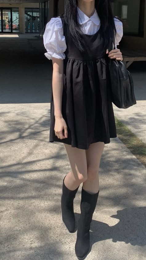 Dress With Tattoos Outfit, Sawako Kuronuma Outfit, Recreate Outfits, Soft Grunge, Aesthetic Outfits, Black Outfit, Fashion Sense, Aesthetic Clothes, Pretty Outfits