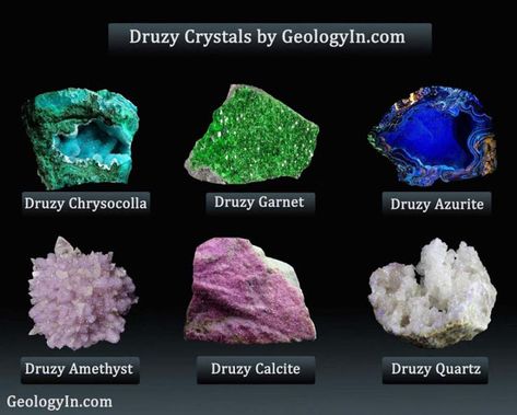 What Is Druzy, and How Does It Form? I hate dyed druzy & it is easy for me to spot. Gem Mining, Types Of Crystals, Quartz Geode, Cool Rocks, Druzy Crystal, Tiny Diamond, Minerals And Gemstones, Rocks And Gems, Gems And Minerals