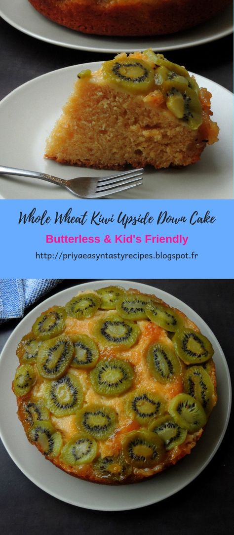 Kiwi Cake Recipe, Kiwi Dessert Recipes, Kiwi Recipes Dessert, Kiwi Dessert, Kiwi Cake, Elegant Desserts, Fruit Dishes, Upside Down Cake, Bread Cake