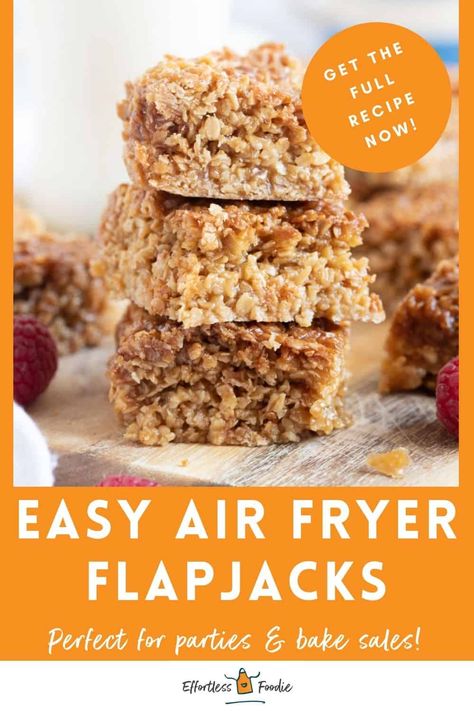 Chewy and soft air fryer flapjacks made with simple pantry staples. Perfect for afternoon tea or a sweet energy-boosting snack. Jammy Flapjacks, Easy Flapjacks, Flapjacks Recipe, Healthy Flapjack, Chocolate Flapjacks, New Air Fryer Recipes, Flapjack Recipe, Oat Cookies, Easy Air Fryer