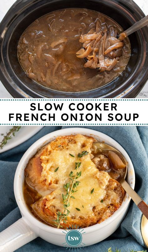 Onion Soup Crockpot, French Onion Soup Recipe Slow Cooker, Best French Onion Soup Recipe, The Best French Onion Soup, Slow Cooker French Onion Soup, Crockpot French Onion Soup, Homemade French Onion Soup, Best French Onion Soup, French Soup