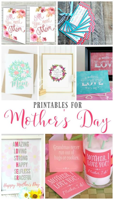 19 free printables for Mother's Day.  Get your Mom the perfect DIY Mother's Day gift and card with some of these free Mother's Day printables. Cricut Gifts, Mother's Day Printables, Mom Printable, Free Printable Gifts, Free Printable Cards, Mothers Day Decor, Free Printable Gift Tags, Group Ideas, Mothers Day Brunch