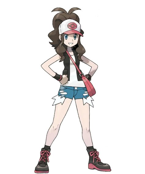 pokemon, Hilda, pokemon trainer, Touko, pokemon white and black Hilda Cosplay, Pokemon Trainer Costume, White Pokemon, Pokemon Hilda, Pokemon Trainer Outfits, Female Pokemon Trainers, Female Trainers, Pokémon White, Art Style Challenge