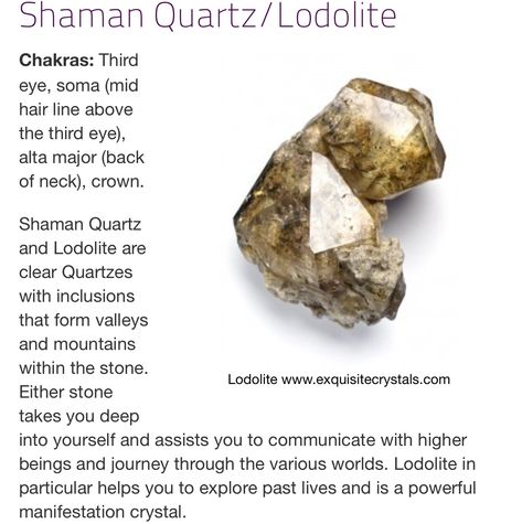 Shaman Quartz/ Lodolite Lodalite Quartz Meaning, Garden Quartz Meaning, Lodolite Meaning, Shaman Stones, Shamanic Healing, Magical Stones, Diy Home Decor Ideas, Crystals Healing Properties, Spiritual Crystals