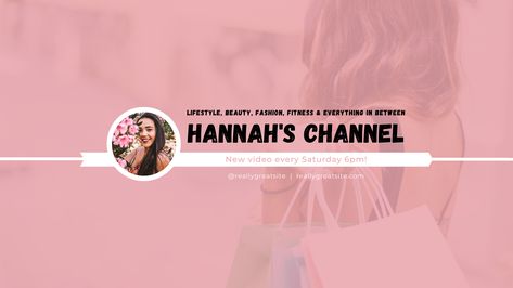 Feminine Lifestyle, Art Banner, Backgrounds Girly, Youtube Banner Backgrounds, Youtube Banner Design, Youtube Banner Template, Channel Ideas, Youtube Channel Ideas, Youtube Channel Art