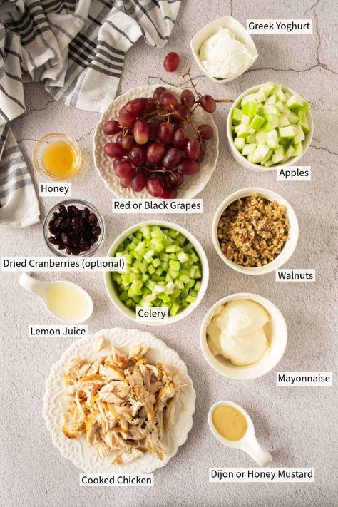 Chicken Waldorf Salad Sandwich Salad For Bbq Party, Fall Chicken Salad Sandwich, Best Chicken Salad Sandwich Recipe, Chicken Salad Healthy Recipe, Chicken Salad Roll Ups, Club Sandwich Salad, Easy Chicken Salad Recipes, Summer Chicken Salad, Waldorf Chicken Pasta Salad