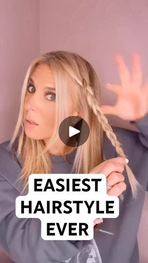 5K views · 56 reactions | EASIEST HAIRSTYLE EVER  Audrey and Victoria #hairstyles #hairtutorial #braids | By Panda M22 | Easy half-up hairstyle part the
hair down the middle and grab a small section on the side and
three strand braids all the way down adding a hair elastic
right on the bottom. Repeat right on the other side. I do
love sharing hairstyles that you can do on your own hair as
well so hope you like this one. Grab hair directly behind. Clip
it on top. Take the braids. Hair tie them together. And
then I take the clip down. Just brush the hair nice and
straight. Now you can keep those bangs that I have. You
can tuck them behind your ears. Keep them in front of whatever
you want to do. Save this one and follow us for daily hair. Two Front Braids With Hair Down Tutorial, Two Side Braids With Hair Down, How To Braid Side Of Head, How To Upside Down Braid Your Own Hair, How To Do Half Up Half Down French Braid, How To Do Side Braid Step By Step, Front Braids, Strand Braid, Half Updo