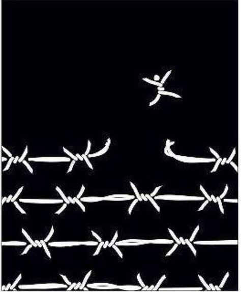 Barbed Wire, A Black, Birds, Black