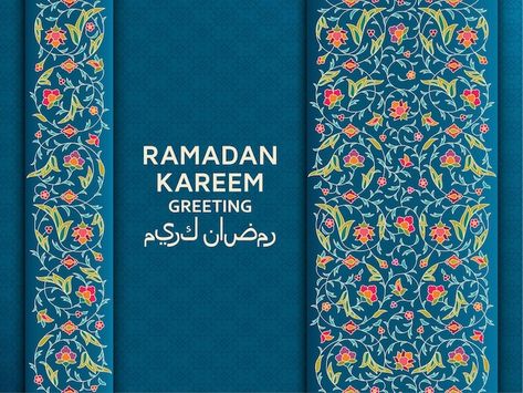 Vector ramadan kareem background. arabes... | Premium Vector #Freepik #vector #islamic-decoration #arabesque #islamic-flower #ramadhan-ornament Arabic Pattern Design, Laser Wedding, Illuminated Lettering, Pattern Islamic, Eid Card Designs, About Ramadan, Cosmetic Creative, Eid Card, Seamless Floral Pattern