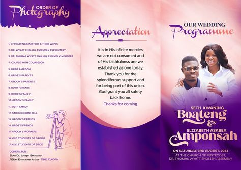 Wedding Trifold, Wedding Flyer, Wedding Flyers, Brochure Design Layouts, Graphic Design Flyer, Design Layouts, Naming Ceremony, Instagram Wedding, 2024 Wedding