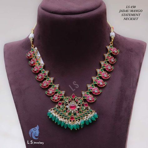 For order whatsapp 7680871433 Kundan Jewellery, Necklace Set