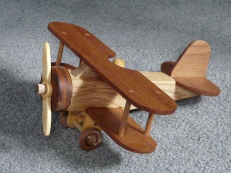 Toy bi-plane Wooden Toys Diy, Toy Airplane, Wooden Airplane, Wooden Plane, Wooden Toy Cars, Wood Toys Plans, Wooden Truck, Wooden Toys Plans, Airplane Toys