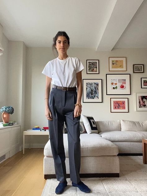 Leandra Medine Style, Black Tuxedo Suit, Peplum Coat, Barbour Style, Manolo Blahnik Sandals, Leandra Medine, Daily Fashion Inspiration, Luxury Belts, Plain Outfits