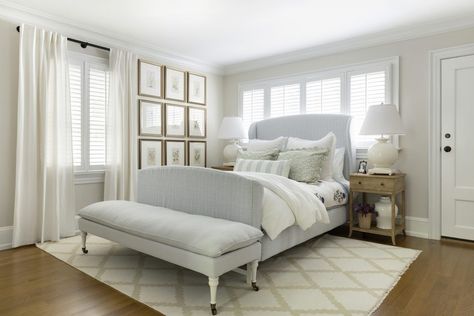 Bria Hammel for CR Laine Collection | Bria Hammel Interiors Cream Lamps, Bria Hammel Interiors, Bria Hammel, Timeless Bedroom, Restful Bedrooms, Wingback Bed, Sanctuary Bedroom, Cottage Bedroom, Classic Bedroom