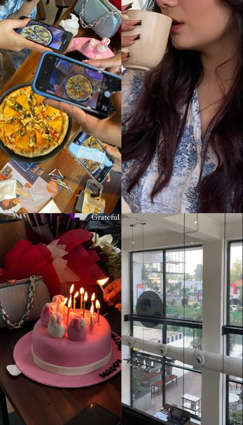 Birthday Asthetics Story, Birthday Dump Instagram Story, Me Highlight Cover Instagram Aesthetic, Cafe Pictures, Picture Layouts, Simple Rangoli Designs Images, Foodie Instagram, Instagram Collage, Instagram Creative Ideas