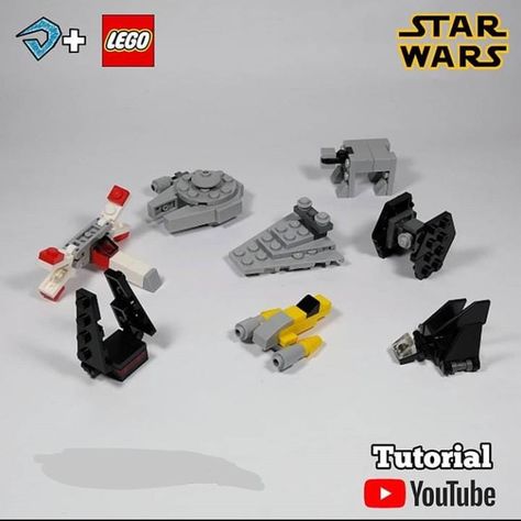 Lego Star Wars Micro Builds, Mini Lego Star Wars Ships, Lego Star Wars Ships, Lego Boba Fett, Lego Star Wars Mini, Lego Baby, Lego Masters, Lego Dinosaur, Star Wars Bedroom