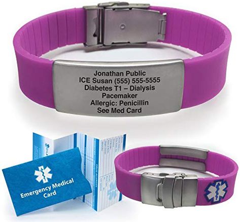 Senior Home Care Equipment Products and Assistive Devices - AgingCare.com Medical Alert Symbol, Medical Card, Medical Id Bracelets, Medical Jewelry, Medic Alert Bracelets, Senior Home Care, Medical Bracelet, Medical Alert, Silicone Bracelets