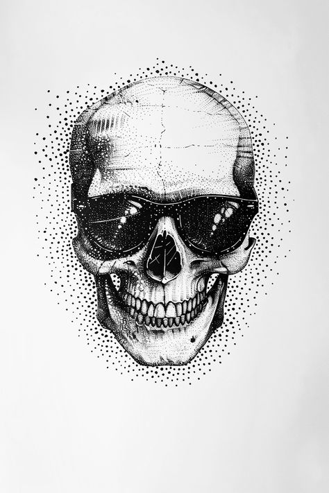 "Smiling Skull Sunglasses Tattoo" incorporates DOTTED INK around the skull, creating a playful and vibrant design. This unique portrayal captures the essence of the skull motif in a lively and expressive manner. Experience the fusion of art and attitude as each detail adds depth and personality to the tattoo. Elevate your ink collection with this bold and charismatic design. 😊💀🕶️ #smiling #skull #sunglasses #tattoo #dotted #ink Sunglasses Tattoo, Skull Sunglasses, Brothers Tattoo, Smiling Skull, The Skull, Vibrant Design, Tatting, Essence, Dots