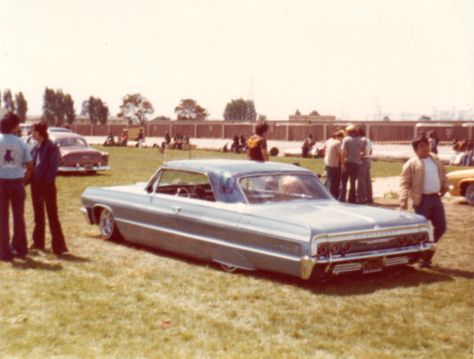 1964 CHEVY IMPALA ARMANDO MAXX SALAZAR SALINAS CRUSADERS 1978 Salinas Valley, 1964 Chevy Impala, 70s Cars, Low Riders, Vintage Muscle, Central California, Low Low, Chevy Impala, Low Rider