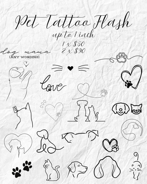 November Flash Tattoo, Animal Flash Sheet, Fine Line Paw Print Tattoo, Tattoo Flash Book, Biomechanical Tattoo Design, Pet Tattoos, Tattoo Spots, Biomechanical Tattoo, Cool Forearm Tattoos