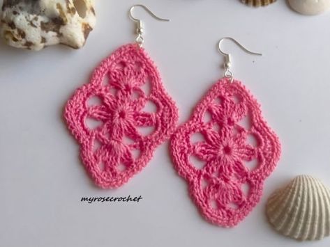 Crochet Star Earrings, Graphic Crochet, Crochet Terminology, Crochet Mittens Pattern, Crochet Jewellery, Crochet Jewelry Patterns, Crochet Earrings Pattern, Crochet Mittens, Crochet Stars