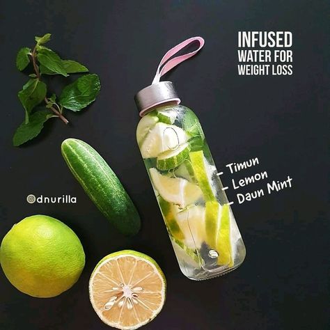 Bismillah, Infused Water untuk menurunkan berat badan?⁣ Bisa buat ngecilin perut juga.⁣ ⁣ Banyak banget yang DM saya tanya, mba ada ramuan khusus buat nurunin berat badan? ⁣ Selalu saya jawab engga ada, 🤭 😁⁣ Karena memang engga ada ramuan khusus, butuh usaha lebih dan bukan sekedar ramuan.⁣ ⁣ Usaha lebihnya apa? ⁣ Kurangi porsi makan⁣ Kurangi gorengan⁣ Banyakin makan sayur dan buah⁣ Banyakin makan protein terutama protein nabati.⁣ Perbanyak puasa sunnah⁣ Niatkan puasa untuk ibadah, untuk sehat Health Drinks Recipes, Herbal Medicine Recipes, Program Diet, Resep Smoothie, Healthy Food Habits, Healthy Food Menu, Resep Diet, Infused Water Recipes, Healthy Herbs