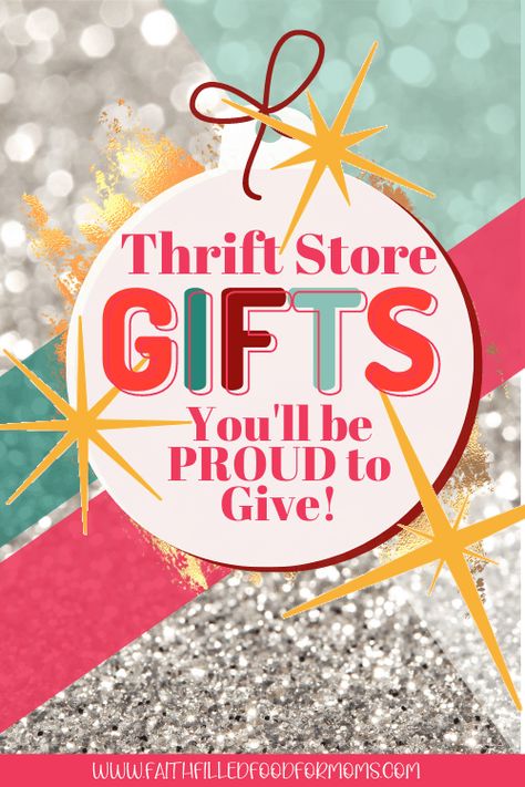 Best Thrifted Gifts, Goodwill Gift Ideas, Thrifted And Gifted, Thrifting Christmas Gifts, Thrift Store Christmas Gifts, Thrift Gift Ideas, Thriftmas Ideas, Thrifted Christmas Gifts, Thrifted Gift Ideas