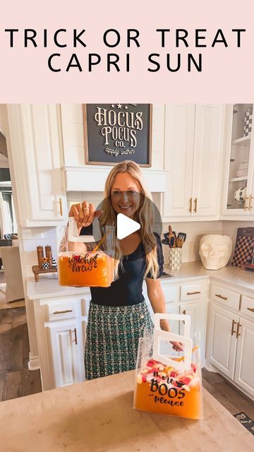 Leanna Laming on Instagram: "Like + Comment TRICK for the Trick-or-Treat Capri Sun ingredients and link to the bags! 🎃🍎. This fun adults only Capri Sun is the perfect on the go drink for Halloween! 

#cookingvideo #quickrecipes #recipeideas #easymeals #recipevideo #goodmoodfood #easyrecipes #foodie #foodblogger #foodphotography #foodreels #instafood #americanfarmhousestyle #mydecorvibe #imsomartha #halloween #halloweendecor 
#mybhg #mybhghome #bhghowiholiday #bhgholiday  #foodreels  #ltkhome #ltkfamily #cocktailrecipes" Trick Or Treat Drinks For Adults, Cocktail Shots, American Farmhouse Style, Capri Sun, Adult Beverages, Cooking Videos, Adult Drinks, Quick Recipes, Good Mood