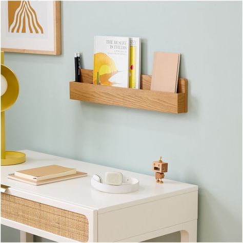 No Nail Bookshelf w/ Cubby | West Elm Small Wall Bookshelf, Photo Ledge, Wall Bookshelf, West Elm Kids, Pb Teen, Pb Kids, Wall Bookshelves, Nail Photos, Best Build