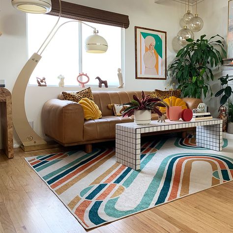 12 Bright Rugs to Add Energizing Colors to Your Home | Ruggable Blog Minimalist Dekor, Bg Design, Salon Suites, Redecorate Bedroom, Apartment Inspiration, Living Room Decor Apartment, Living Room Inspo, Room Inspiration Bedroom, Eclectic Home