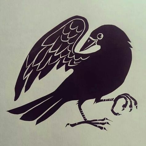 Dancing Crow by Bridget Farmer Crow Folk Art, Linocut Crow, Raven Linocut, Crow Illustration, Raven Bird, Crow Tattoo, Lino Art, Crow Art, Raven Tattoo