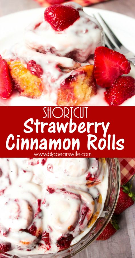 Cinnabon Rolls, Strawberry Cinnamon Rolls, Pillsbury Cinnamon Rolls, Cinnamon Roll Cheesecake, Cinnamon Roll Casserole, Sweet Roll Recipe, Strawberry Pie Filling, Vegan Cinnamon Rolls, Cinnamon Roll Dough