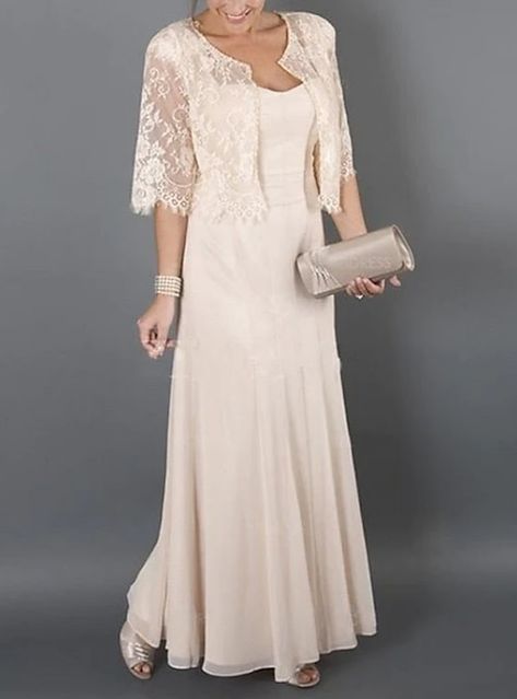 Mother Of Groom Dresses, Lace Jacket, Mothers Dresses, Mother Of The Bride Dress, Mom Dress, Elegant Party, Groom Dress, Evening Party Dress, Chiffon Lace