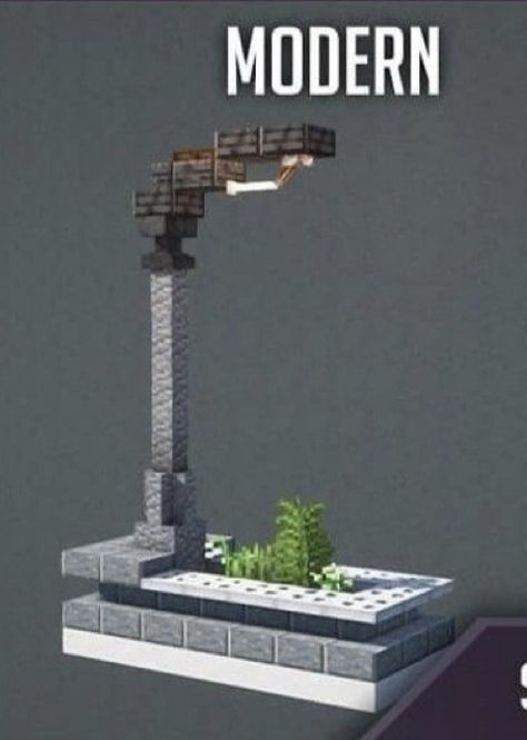 Minecraft Future City, Minecraft Pipe Design, Minecraft Streetlights, Minecraft Brutalist, Minecraft Medieval Street, Street Lamp Modern, Minecraft Street Lights, Modern Street Light, Minecraft City Builds